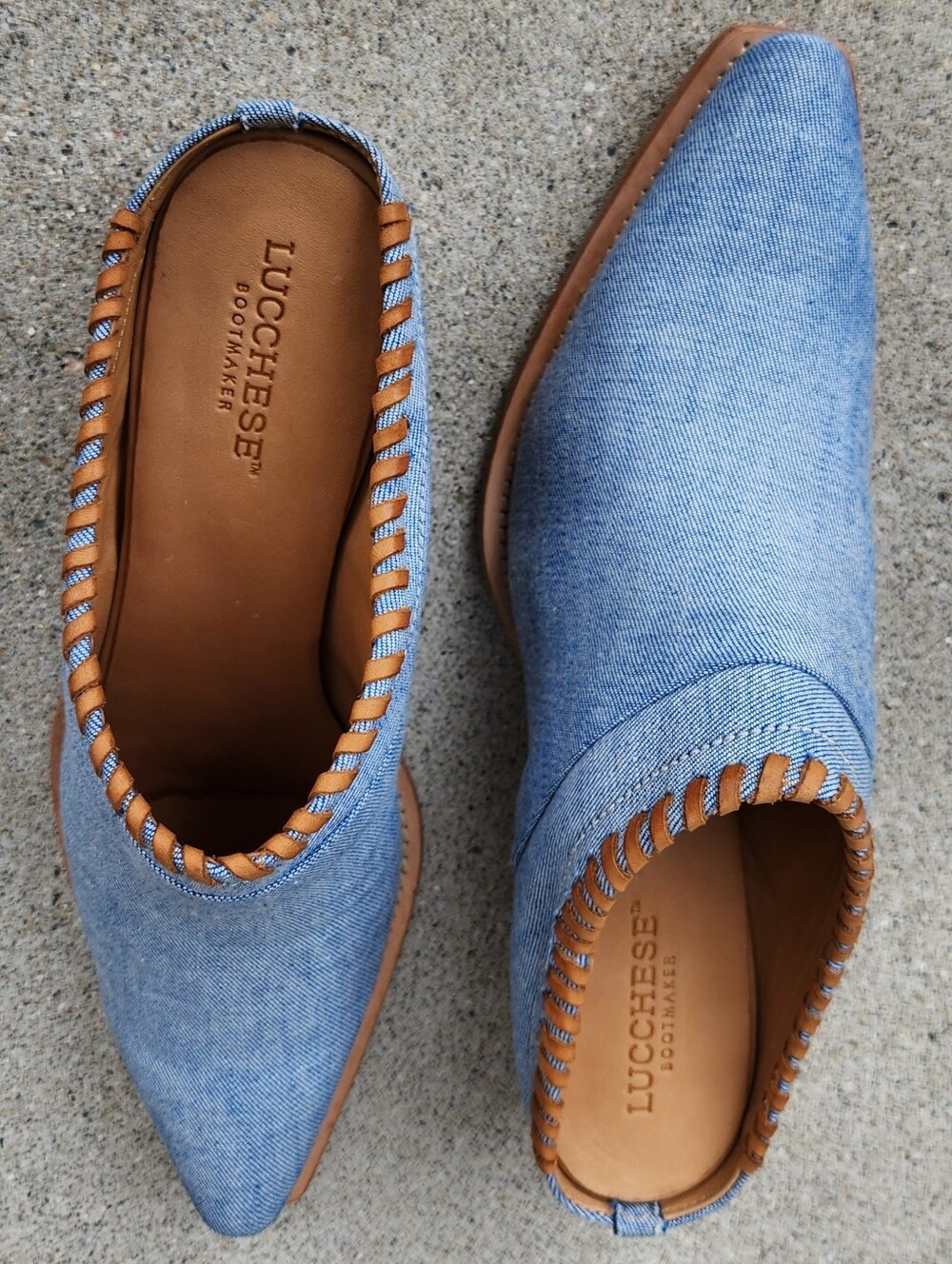 Lucchese Denim Mules - NEW - Picture 9 of 11